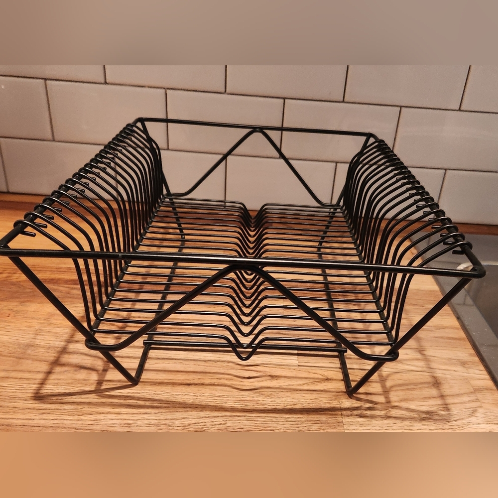 IKEA Metal Dish Drain Black Sturdy Simple and efficient.